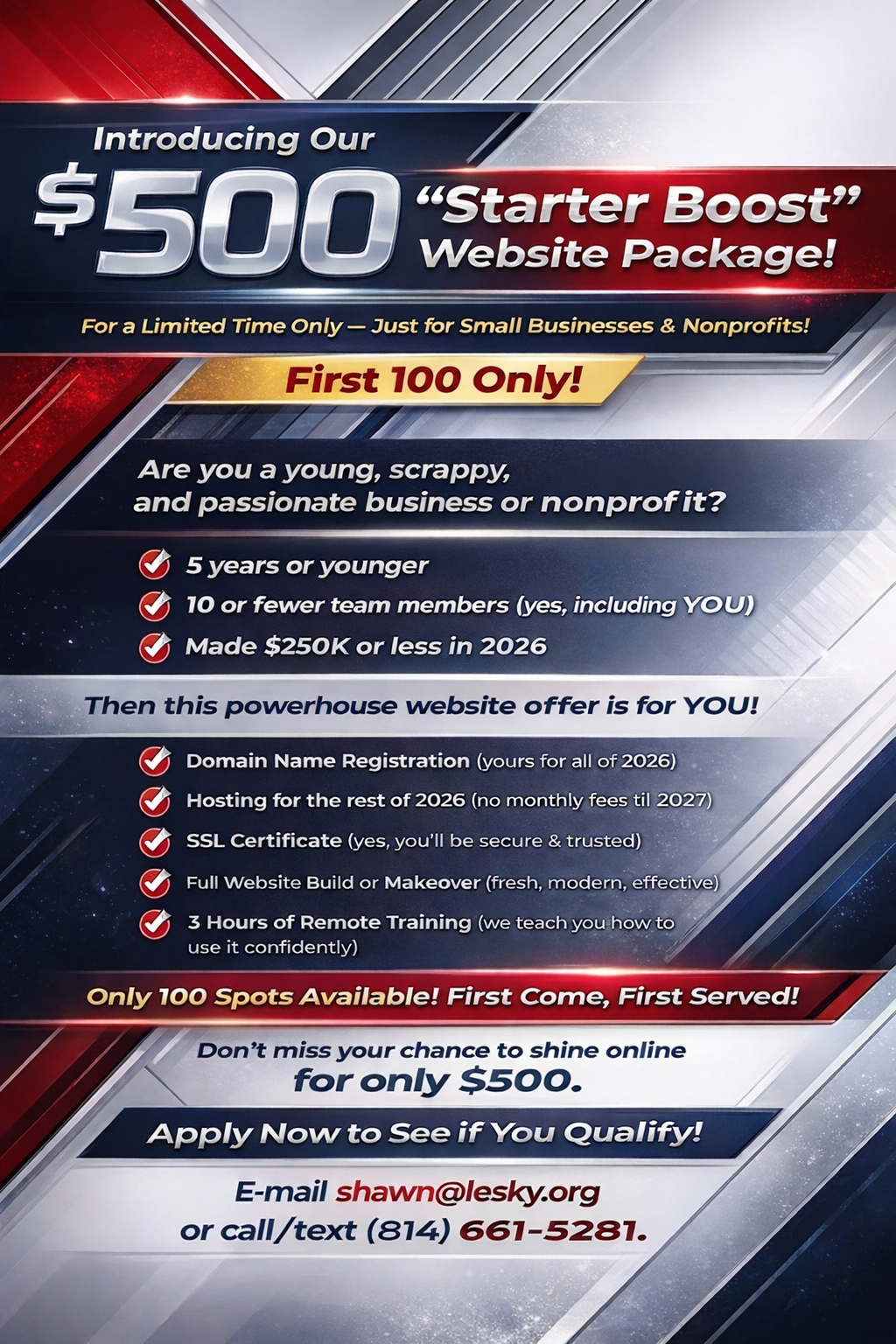 Lesky Web Design Offer